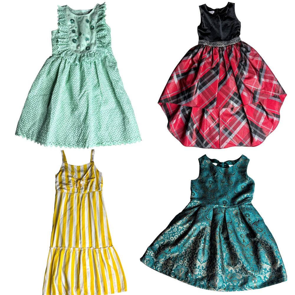 Girls Dresses Lot of 4 , Bonnie Jean,Justice, Place, SO